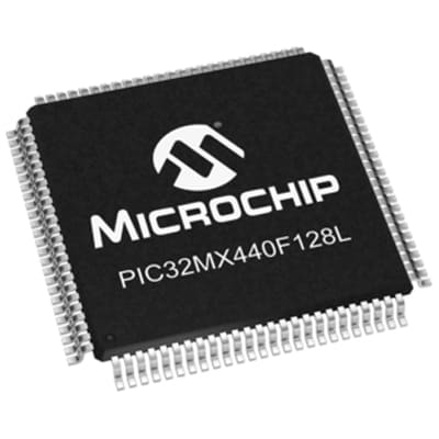 32-bit PICs PIC32MX440F128L-80V/PT by Microchip